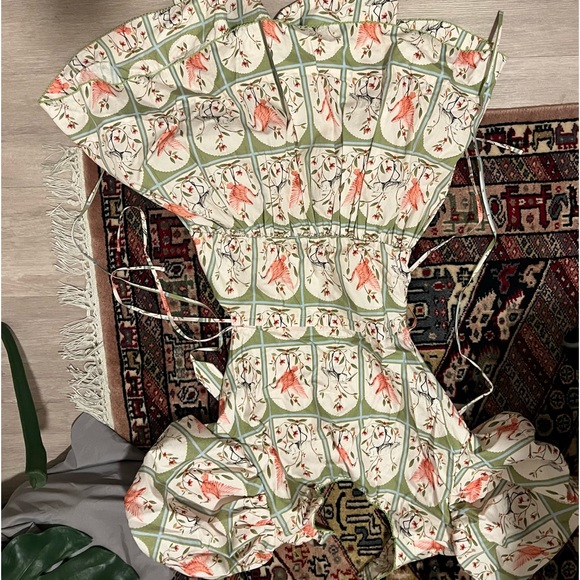 AGUA BY AGUA BENDITA Verao avian-print cotton-poplin mini dress - Picture 8 of 9